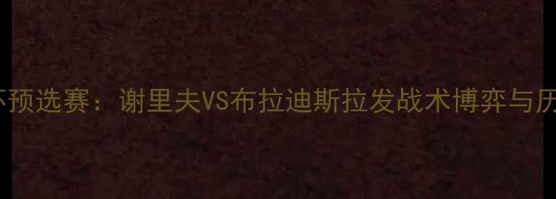 图片 深度赛季欧联杯预选赛：谢里夫VS布拉迪斯拉发战术博弈与历史交锋全记录1