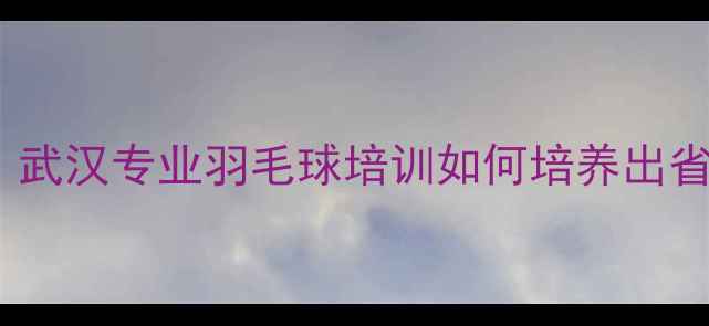 图片 湖北羽毛球冠军教练亲授：武汉专业羽毛球培训如何培养出省赛冠军？20年教学经验全1