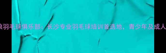 图片 湖南湘粮羽毛球俱乐部：长沙专业羽毛球培训首选地，青少年及成人课程全1