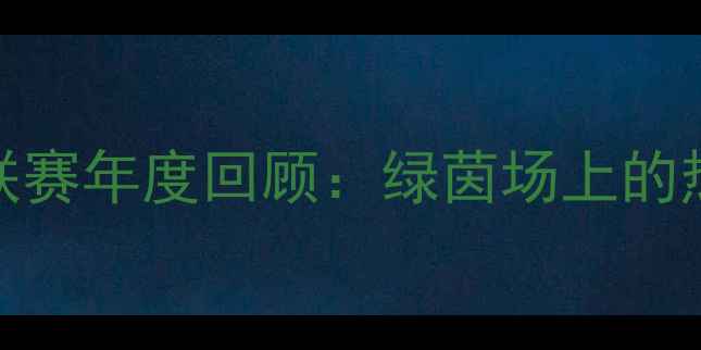 图片 湖南足球联赛年度回顾：绿茵场上的热血与荣耀