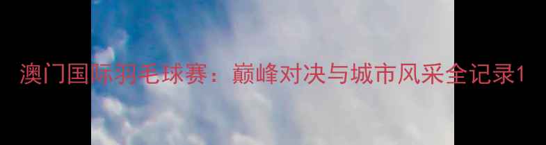 图片 澳门国际羽毛球赛：巅峰对决与城市风采全记录1