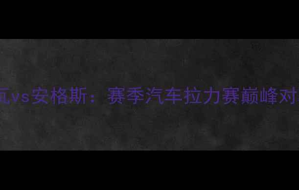 图片 特鲁瓦vs安格斯：赛季汽车拉力赛巅峰对决全1