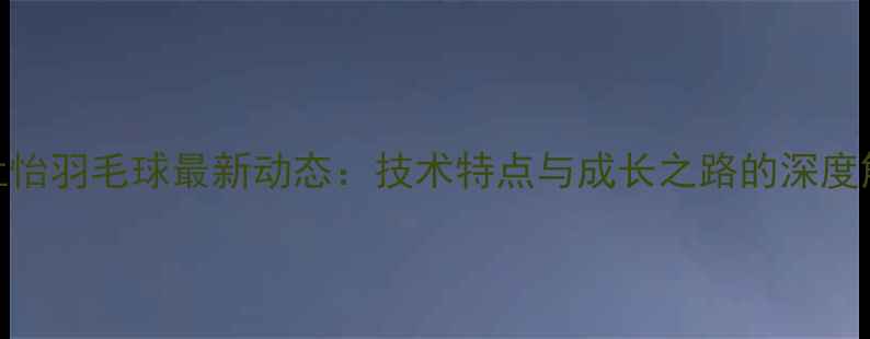 图片 王祉怡羽毛球最新动态：技术特点与成长之路的深度解读