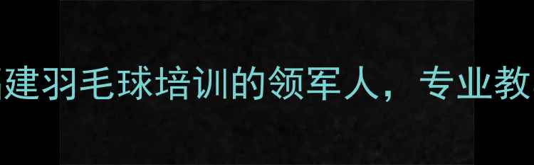 图片 王鹏羽毛球教练：福建羽毛球培训的领军人，专业教学助力球友突破瓶颈