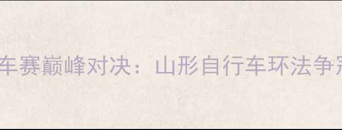 图片 环法自行车赛巅峰对决：山形自行车环法争冠战深度1