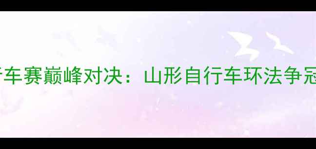 图片 环法自行车赛巅峰对决：山形自行车环法争冠战深度2