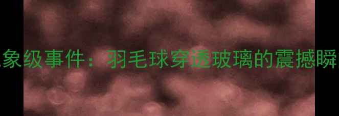 图片 现象级事件：羽毛球穿透玻璃的震撼瞬间