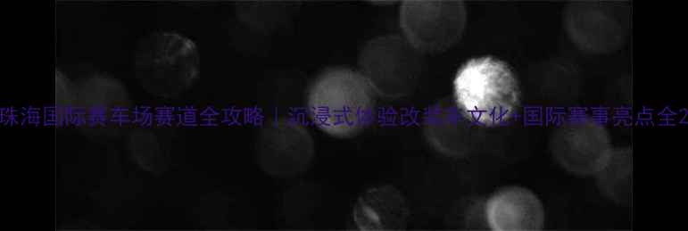 图片 珠海国际赛车场赛道全攻略｜沉浸式体验改装车文化+国际赛事亮点全2