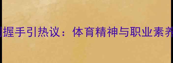 图片 球员拒绝与裁判握手引热议：体育精神与职业素养的碰撞与反思2