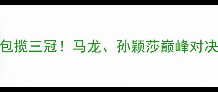 图片 瑞典乒乓球世锦赛：国乒包揽三冠！马龙、孙颖莎巅峰对决，赛事全纪录+观赛攻略1