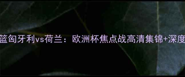 图片 男篮匈牙利vs荷兰：欧洲杯焦点战高清集锦+深度🔥