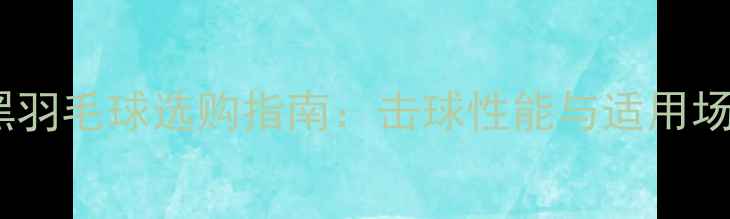 图片 白羽毛球与黑羽毛球选购指南：击球性能与适用场景深度对比2
