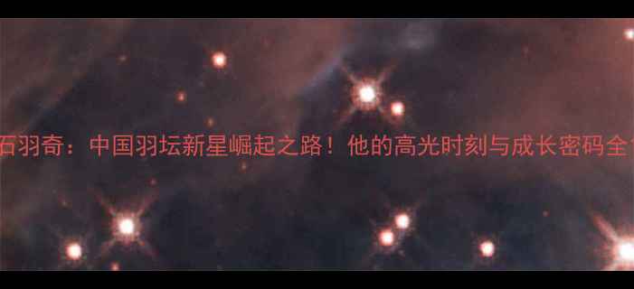 图片 石羽奇：中国羽坛新星崛起之路！他的高光时刻与成长密码全1