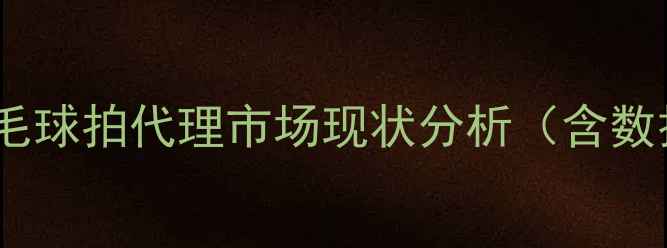 图片 碳纤维羽毛球拍代理市场现状分析（含数据支撑）1