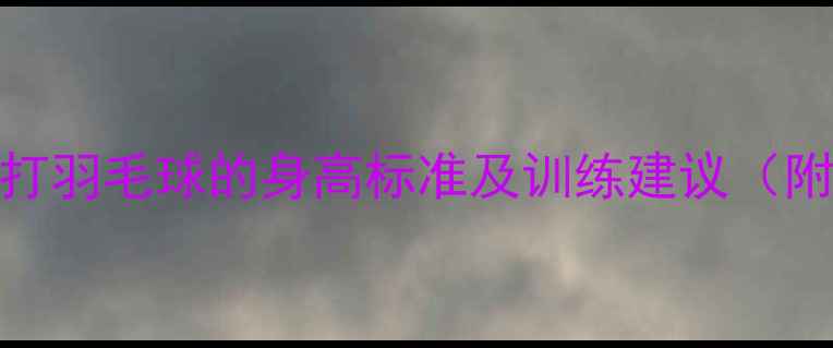 图片 科学指南不同年龄段适合打羽毛球的身高标准及训练建议（附儿童成人最佳身高范围）