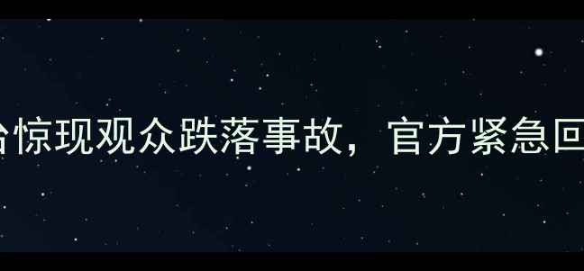 图片 突发！棒球比赛看台惊现观众跌落事故，官方紧急回应+安全漏洞深度！