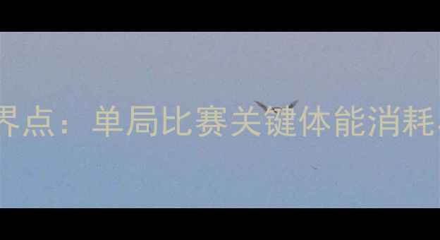 图片 竞技体育体能临界点：单局比赛关键体能消耗与科学应对策略1