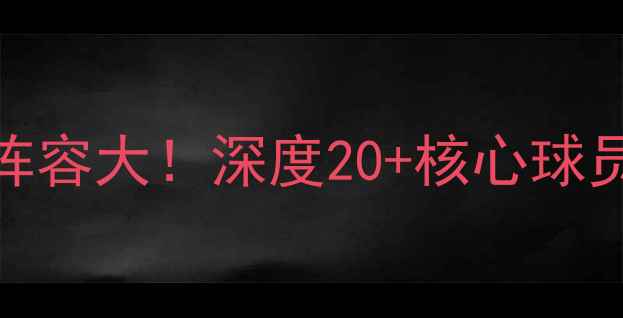 图片 篮球俱乐部最新阵容大！深度20+核心球员实力与战术地位
