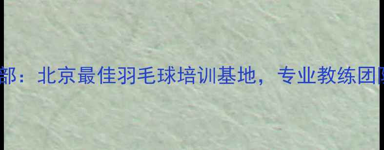 图片 精瑞羽毛球俱乐部：北京最佳羽毛球培训基地，专业教练团队+全年赛事活动