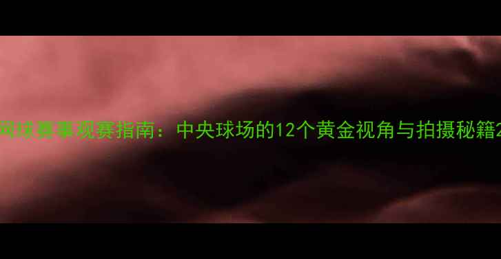 图片 网球赛事观赛指南：中央球场的12个黄金视角与拍摄秘籍2