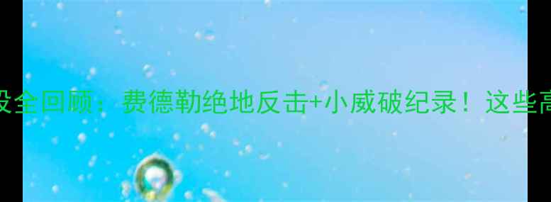 图片 美网经典战役全回顾：费德勒绝地反击+小威破纪录！这些高光时刻必看