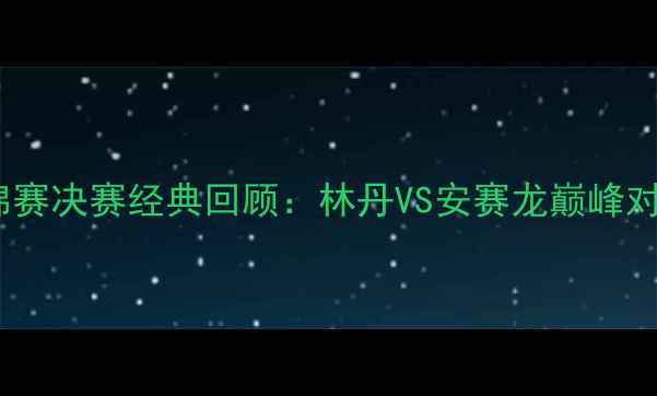 图片 羽毛球世锦赛决赛经典回顾：林丹VS安赛龙巅峰对决全记录1