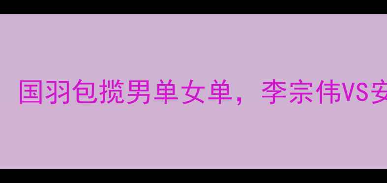 图片 羽毛球世锦赛金牌榜全：国羽包揽男单女单，李宗伟VS安赛龙巅峰对决引爆全场