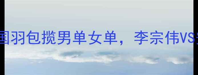 图片 羽毛球世锦赛金牌榜全：国羽包揽男单女单，李宗伟VS安赛龙巅峰对决引爆全场1