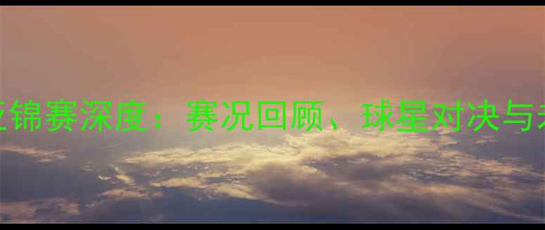 图片 羽毛球亚锦赛深度：赛况回顾、球星对决与未来展望