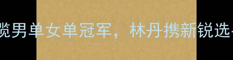 图片 羽毛球亚锦赛热血沸腾！国羽包揽男单女单冠军，林丹携新锐选手引爆赛场，速递战报+战术全！