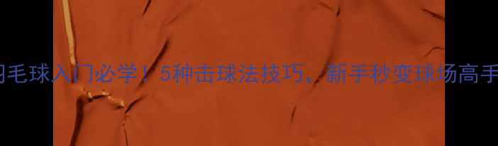 图片 羽毛球入门必学！5种击球法技巧，新手秒变球场高手1