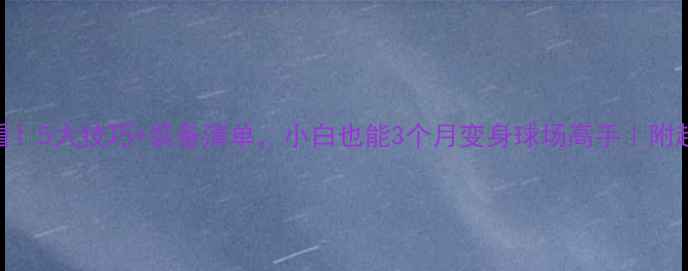 图片 羽毛球入门必看！5大技巧+装备清单，小白也能3个月变身球场高手｜附超实用训练计划