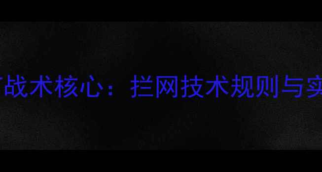 图片 羽毛球双打战术核心：拦网技术规则与实战应用全1