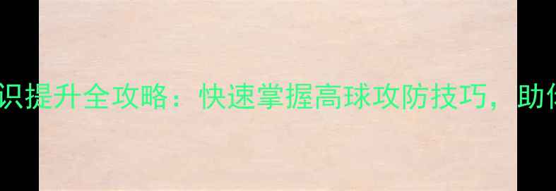 图片 羽毛球双打高球意识提升全攻略：快速掌握高球攻防技巧，助你成为双打高手！2