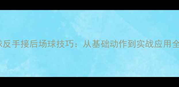 图片 羽毛球反手接后场球技巧：从基础动作到实战应用全攻略2