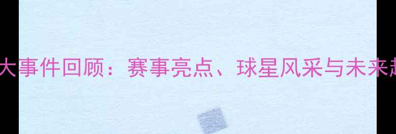 图片 羽毛球大事件回顾：赛事亮点、球星风采与未来趋势全1