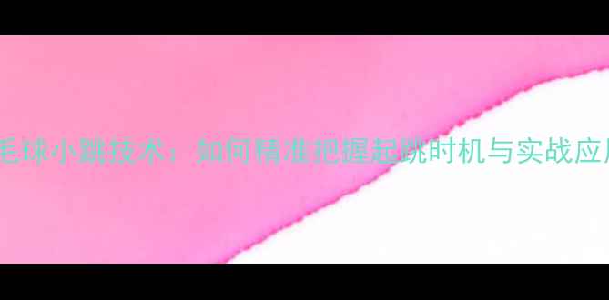 图片 羽毛球小跳技术：如何精准把握起跳时机与实战应用1