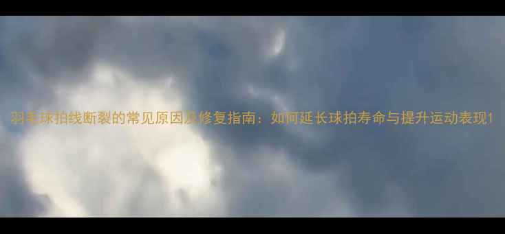 图片 羽毛球拍线断裂的常见原因及修复指南：如何延长球拍寿命与提升运动表现1