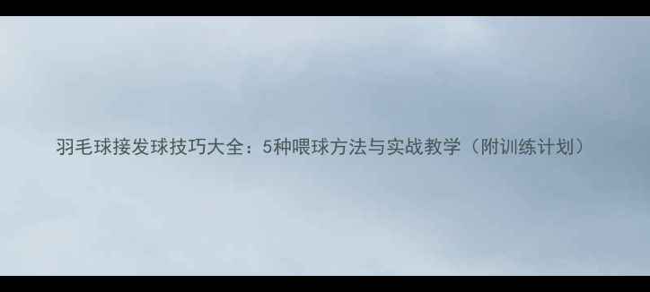 图片 羽毛球接发球技巧大全：5种喂球方法与实战教学（附训练计划）