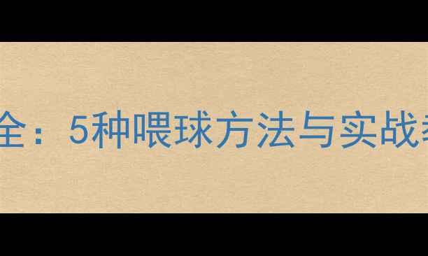 图片 羽毛球接发球技巧大全：5种喂球方法与实战教学（附训练计划）1