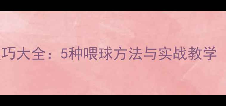 图片 羽毛球接发球技巧大全：5种喂球方法与实战教学（附训练计划）2