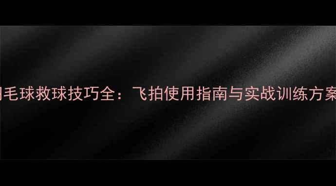 图片 羽毛球救球技巧全：飞拍使用指南与实战训练方案2