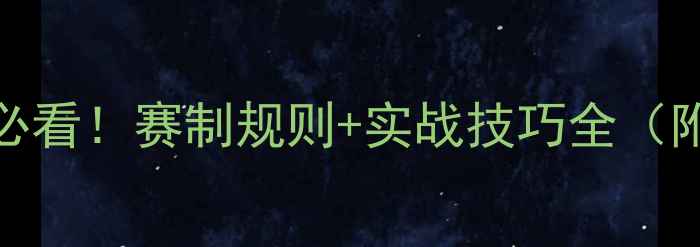图片 羽毛球新手必看！赛制规则+实战技巧全（附入门指南）