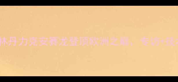 图片 羽毛球欧锦赛冠军诞生！林丹力克安赛龙登顶欧洲之巅，专访+技术+历史回顾，全网首发！