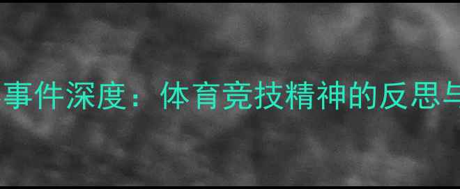 图片 羽毛球消极比赛事件深度：体育竞技精神的反思与行业规范重构1