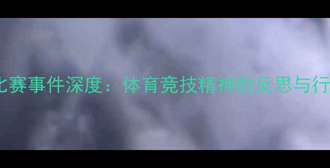 图片 羽毛球消极比赛事件深度：体育竞技精神的反思与行业规范重构2