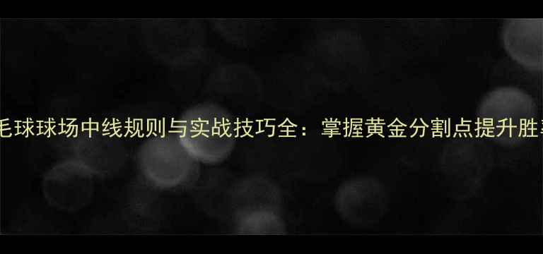 图片 羽毛球球场中线规则与实战技巧全：掌握黄金分割点提升胜率1