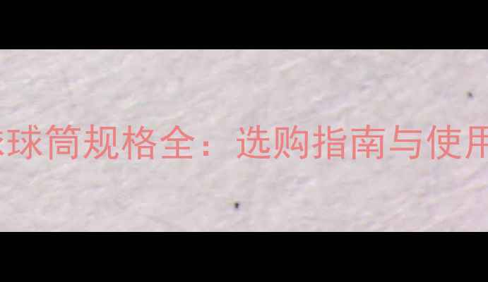 图片 羽毛球球筒规格全：选购指南与使用技巧1