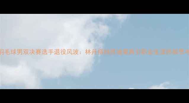 图片 羽毛球男双决赛选手退役风波：林丹搭档苏迪曼再引职业生涯终极思考