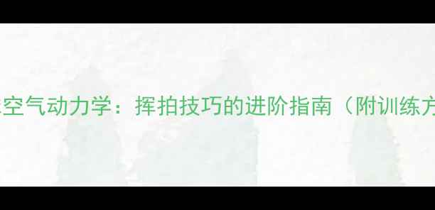 图片 羽毛球空气动力学：挥拍技巧的进阶指南（附训练方案）1